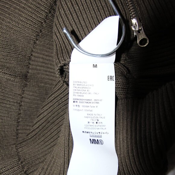 BNWT AW21 MAISON MARGIELA MM6 KNIT UP ZIP UP DRESS M - Picture 10 of 12